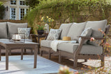 Visola Gray Outdoor Sofa w/ Cushion - Ornate Home