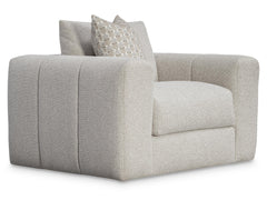 Vista Beige/Tan Fabric Swivel Chair - Ornate Home