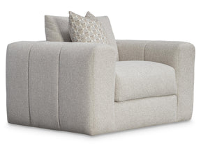 Vista Beige/Tan Fabric Swivel Chair - Ornate Home