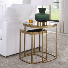 Vista Gold Nesting Tables (Set of 2) - Ornate Home