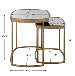 Vista Gold Nesting Tables (Set of 2) - Ornate Home