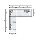 Vista Ivory Sectional - Ornate Home