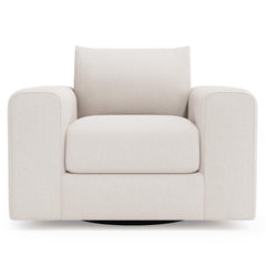 Vista Ivory Swivel Chair Without Pillows - Ornate Home