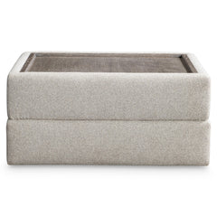 Vista Puma Cerused/Beige/Tan Fabric Ottoman - Ornate Home