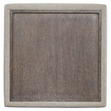 Vista Puma Cerused/Beige/Tan Fabric Ottoman - Ornate Home