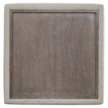 Vista Puma Cerused/Beige/Tan Fabric Ottoman - Ornate Home