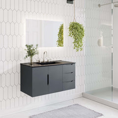 Vitality Gray 36" Bathroom Vanity Cabinet (Sink Basin Not Included) - Ornate Home