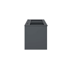 Vitality Gray/Black 48" Double Sink Bathroom Vanity - Ornate Home