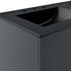 Vitality Gray/Black 48" Double Sink Bathroom Vanity - Ornate Home