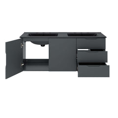 Vitality Gray/Black 48" Double Sink Bathroom Vanity - Ornate Home