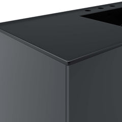 Vitality Gray/Black 48" Single Sink Bathroom Vanity - Ornate Home