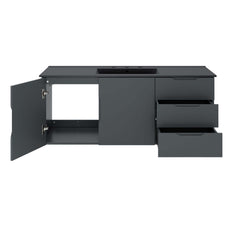 Vitality Gray/Black 48" Single Sink Bathroom Vanity - Ornate Home