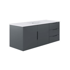 Vitality Gray/White 48" Single Sink Bathroom Vanity - Ornate Home
