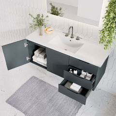 Vitality Gray/White 48" Single Sink Bathroom Vanity - Ornate Home