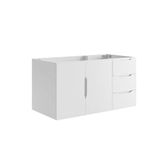 Vitality White 36" Bathroom Vanity Cabinet (Sink Basin Not Included) - Ornate Home