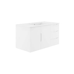 Vitality White 36" Bathroom Vanity - Ornate Home
