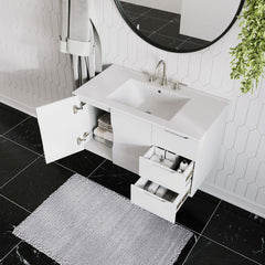 Vitality White 36" Bathroom Vanity - Ornate Home