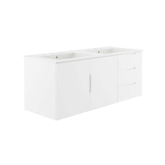Vitality White 48" Double Sink Bathroom Vanity - Ornate Home