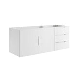 Vitality White 48" Double or Single Sink Compatible (Not Included) Bathroom Vanity Cabinet - Ornate Home