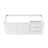 Vitality White 48" Double or Single Sink Compatible (Not Included) Bathroom Vanity Cabinet - Ornate Home