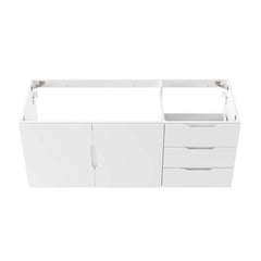 Vitality White 48" Double or Single Sink Compatible (Not Included) Bathroom Vanity Cabinet - Ornate Home