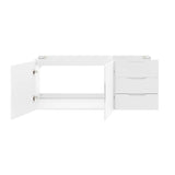 Vitality White 48" Double or Single Sink Compatible (Not Included) Bathroom Vanity Cabinet - Ornate Home