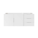 Vitality White 48" Double or Single Sink Compatible (Not Included) Bathroom Vanity Cabinet - Ornate Home