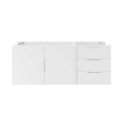 Vitality White 48" Double or Single Sink Compatible (Not Included) Bathroom Vanity Cabinet - Ornate Home