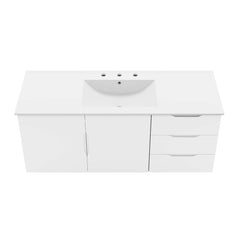 Vitality White 48" Single Sink Bathroom Vanity - Ornate Home