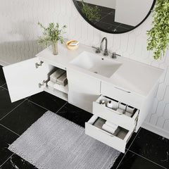 Vitality White 48" Single Sink Bathroom Vanity - Ornate Home