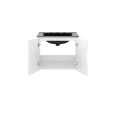 Vitality White/Black 24" Bathroom Vanity - Ornate Home