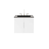 Vitality White/Black 24" Bathroom Vanity - Ornate Home