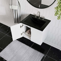 Vitality White/Black 24" Bathroom Vanity - Ornate Home