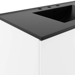Vitality White/Black 36" Bathroom Vanity - Ornate Home