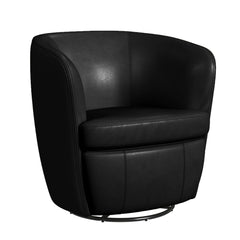 Vito Pebble Black Swivel Chair - Ornate Home