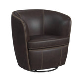 Vito Pebble Brown Swivel Chair - Ornate Home