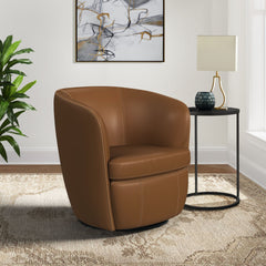 Vito Pebble Tan Swivel Chair - Ornate Home