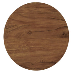 Viva Black/Light Oak Round Acacia Wood Side Table - Ornate Home