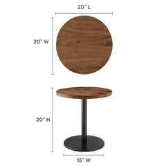 Viva Black/Light Oak Round Acacia Wood Side Table - Ornate Home