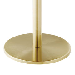Viva Brass/White Round White Marble Side Table - Ornate Home