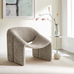 Vivi Khaki Chenille Upholstered Accent Chair - Ornate Home