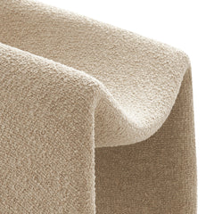 Vivi Linen Looped Textural Fabric Curved Arm Accent Chair - Ornate Home