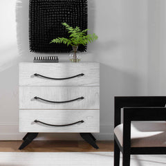 Vivi White 3 Drawer Chest - Ornate Home