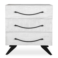 Vivi White 3 Drawer Chest - Ornate Home