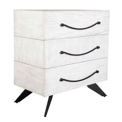Vivi White 3 Drawer Chest - Ornate Home