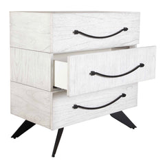 Vivi White 3 Drawer Chest - Ornate Home