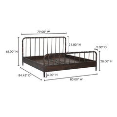Vivian Brown King Bed - Ornate Home