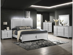 Vivian White Nightstand - Ornate Home
