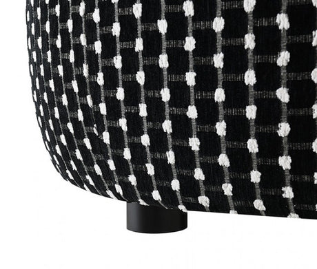 Viviani Black Ottoman - Ornate Home