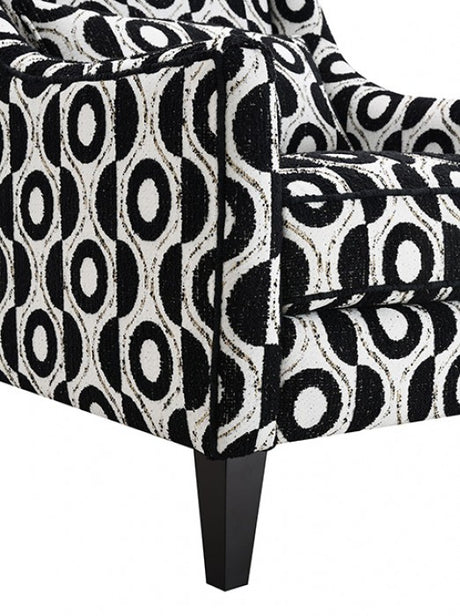 Viviani White/Black Accent Chair - Ornate Home